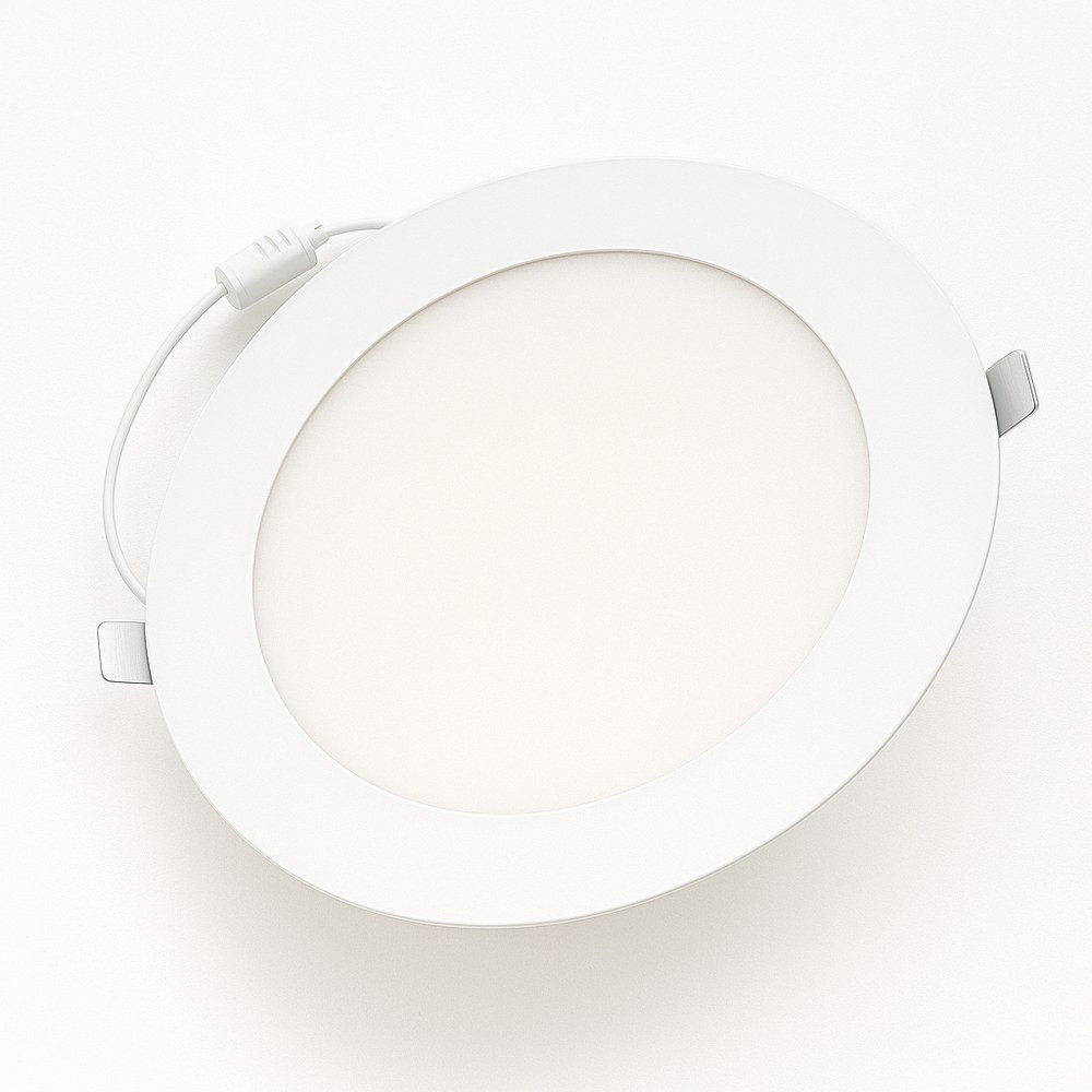 RGD-SP5 8" SLIM PANEL - 16W (1350LM) - SELECTABLE (27-30-35-40-50K) - DIMMABLE - WHITE - 120V - FT6 CABLE - 90CRI - METAL TRIM