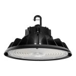[R] Luminaire industriel haute baie UFO 150W 120-347V 50K noir lentille transparente gradable 0-10vdc
