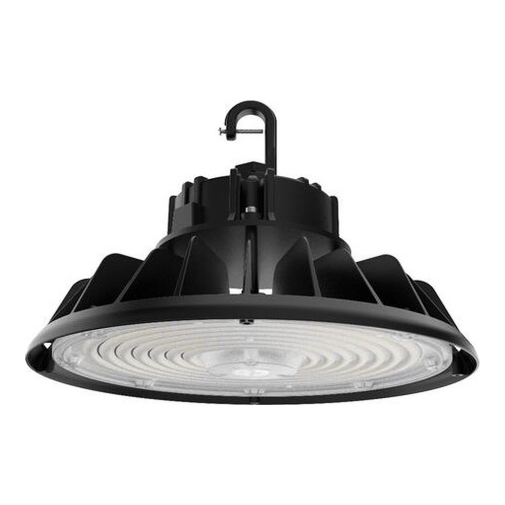 [R] Luminaire industriel haute baie UFO 150W 120-347V 50K noir lentille transparente gradable 0-10vdc