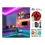 IP20 24V RGB LED STRIP KIT FOR BEDROOM WITH RF CONTROL (5 TO 20M - 30 LED/M)