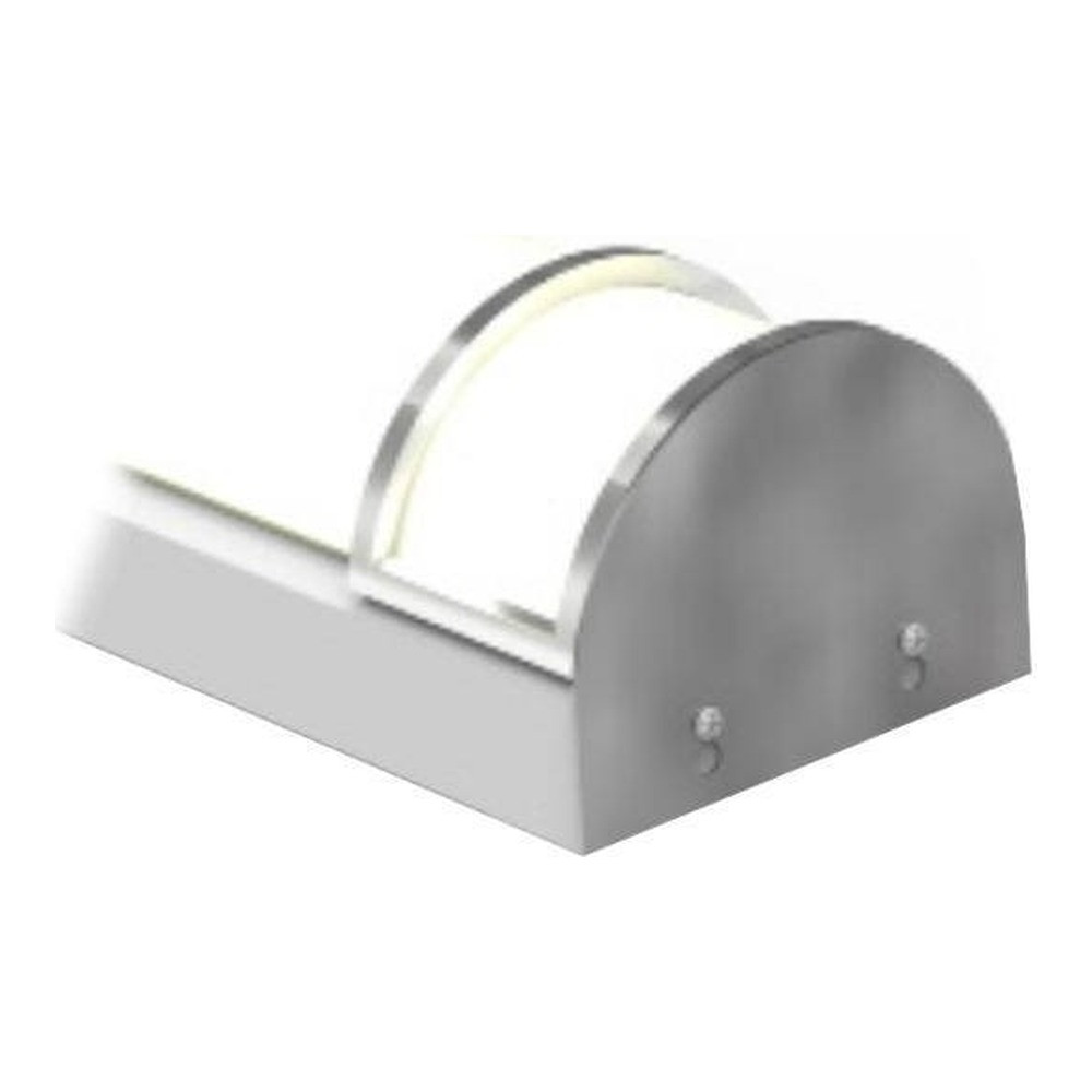 PAIR OF DOUBLE BAR - BRUSHED NICKEL END CAPS