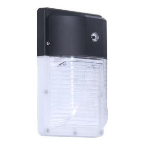 [R] Wall pack mini 120 deg. 26W 100-277V 50K bronze clear lens int. photo.