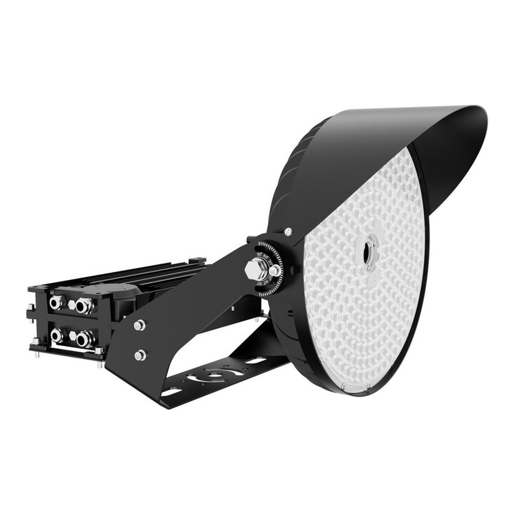 Luminaire sportif 1200-1000-800W 120-347V 50K noir transparent 25 deg. gradable 0-10V V2