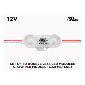 SET OF 50 DOUBLE 2835 LED SAMSUNG MODULES ( 0.72W PER MODULE )