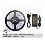 12V SINGLE COLOR COOL WHITE 3528 LED STRIP 300 LEDS 5 METER