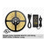 SINGLE COLOR IP65 3528 LED STRIP KITS - 300 LEDS - 5M - 12V