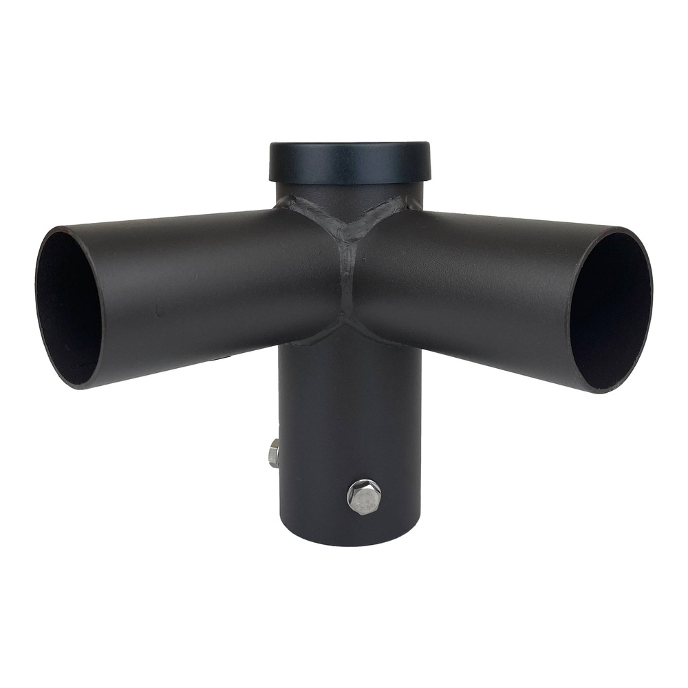 TWIN SPOKE ROUND POLE MOUNT | 90 DEG | 2-3/8" O.D. TENON