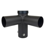 Twin Spoke Round Pole Mount - 90 Deg - 2-3/8" O.D. Tenon