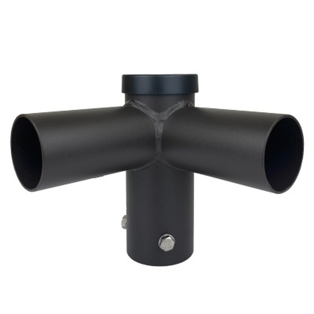 Twin Spoke Round Pole Mount - 90 Deg - 2-3/8" O.D. Tenon