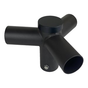 THREE SPOKE ROUND POLE MOUNT | 120 DEG | 2-3/8" OD TENON