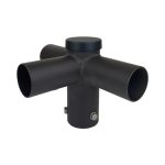 Three Spoke Round Pole Mount - 90 Deg - 2-3/8" O.D. Tenon