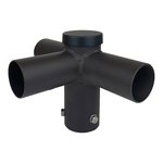 THREE SPOKE ROUND POLE MOUNT | 90 DEG | 2-3/8" O.D. TENON