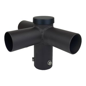 THREE SPOKE ROUND POLE MOUNT | 90 DEG | 2-3/8" O.D. TENON