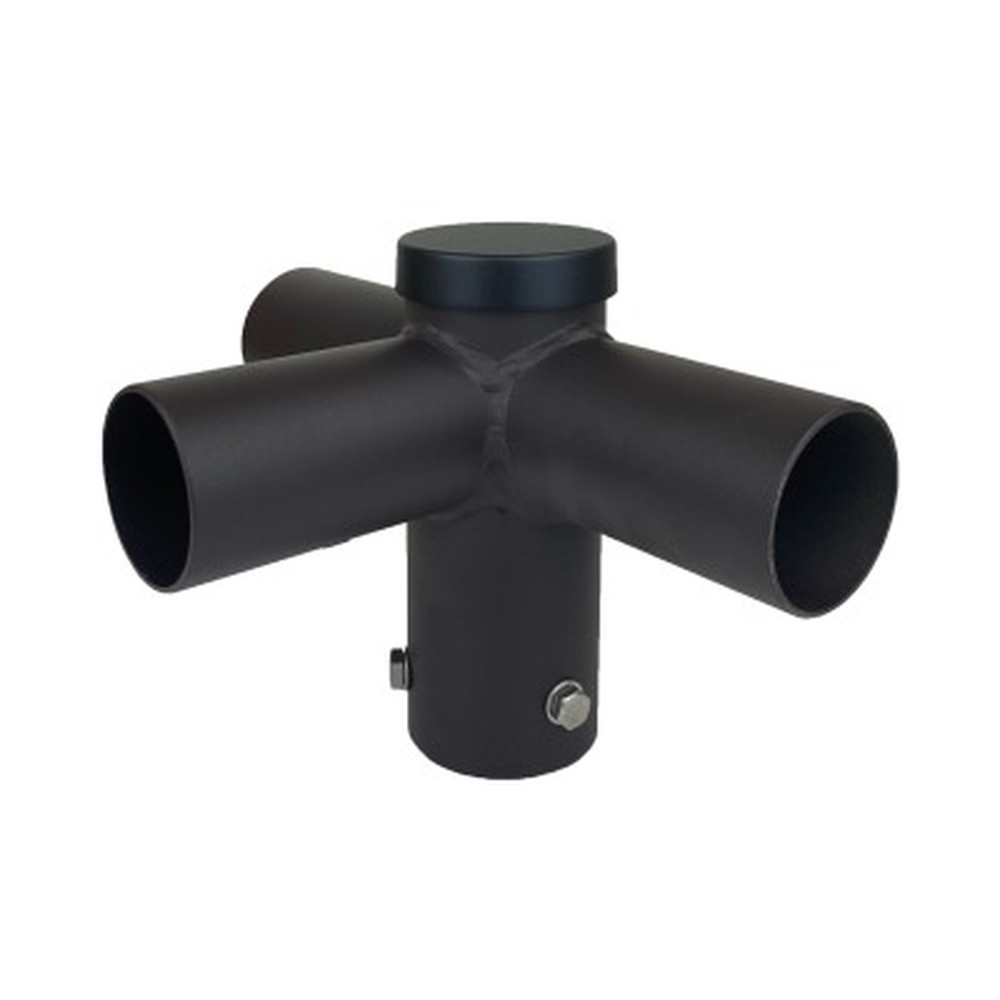 Three Spoke Round Pole Mount - 90 Deg - 2-3/8" O.D. Tenon