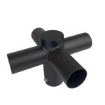 Four Spoke Round Pole Mount - 90 Deg - 2-3/8" O.D. Tenon
