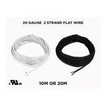 SINGLE COLOR 2 STRAND FLAT WIRE FOR LED STRIPS 20 GAUGE (10 TO 20 METERS)