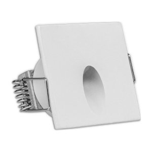 SL-44S - LUMINAIRE LED CARRÉ ENCASTRÉ D'ESCALIER - 2W - 12V - 3000K - 180 LUMENS - BLANC