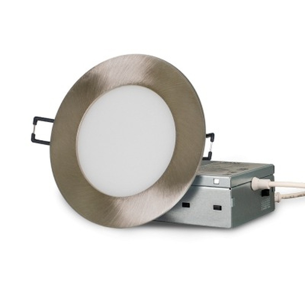 Slim Panel 4" - 5CCT Variable - 650 Lumens - Round - Nickel Brossé - V4