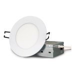 SLIM PANEL 4" | 5CCT VARIABLE | 650 LUMENS | ROUND | WHITE | V4