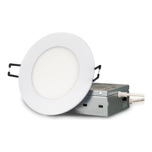 SLIM PANEL 4" | 5CCT VARIABLE | 650 LUMENS | ROUND | WHITE | V4
