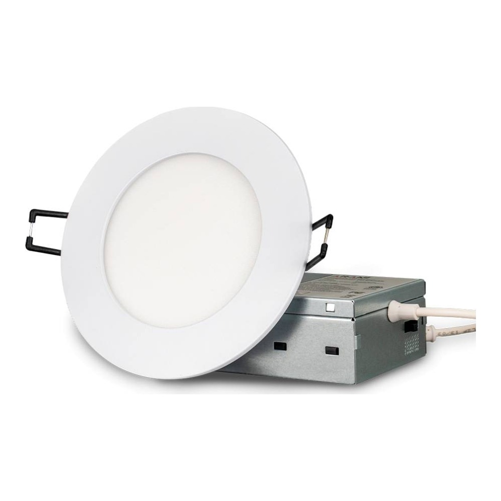 SLIM PANEL 4" | 5CCT VARIABLE | 650 LUMENS | ROUND | WHITE | V4