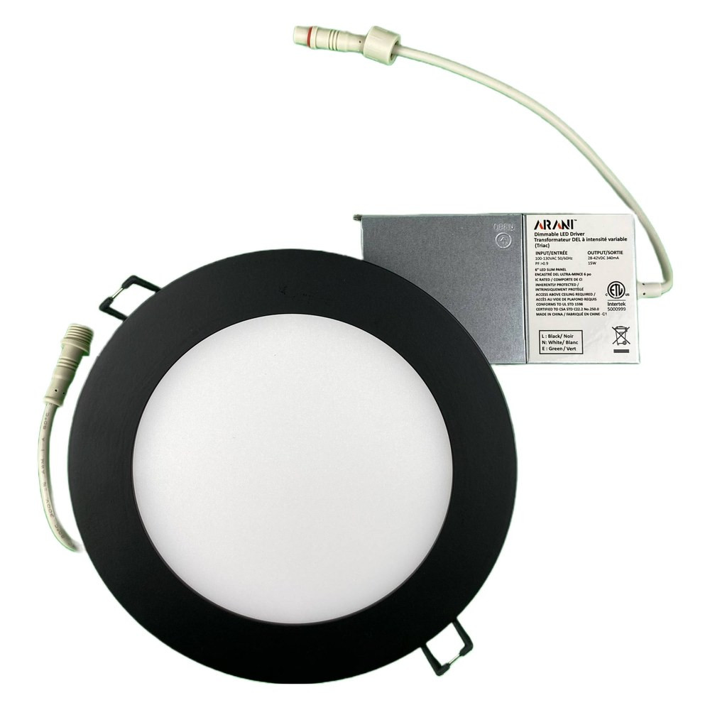 ULTRA-SLIM LED RECESSED 6 IN - 5 CCT - BLACK - ROUND - V3