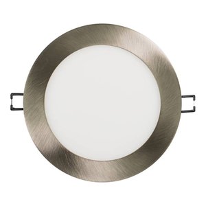 SLIM PANEL 6" | 5CCT VARIABLE | 1100 LUMENS | ROUND | BRUSHED NICKEL | V4