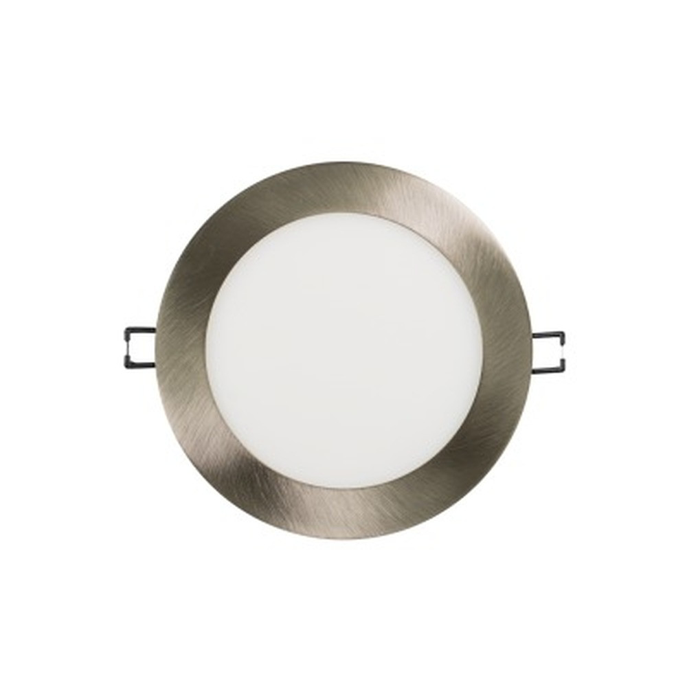 Slim Panel 6" - 5CCT Variable - 1100 Lumens - Rond - Nickel brossé - V4