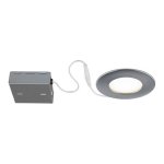 4" 11W 3000K LED Recessed Light Airtight Certified Wet Location Brushed Steel