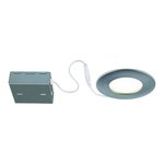 RECESSED LIGHT LED 4 IN 11W 3000K AIRTIGHT CERTIFIED WET LOCATION BRUSHED STEEL