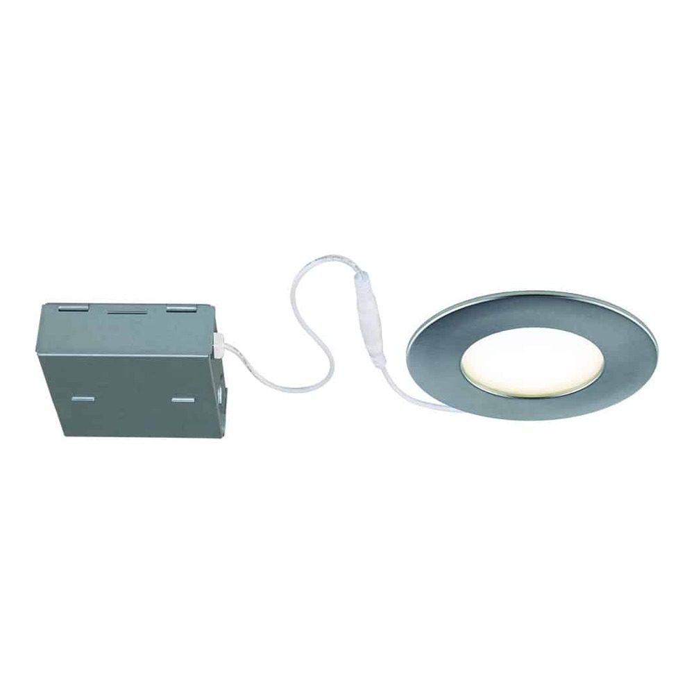RECESSED LIGHT LED 4 IN 11W 3000K AIRTIGHT CERTIFIED WET LOCATION BRUSHED STEEL