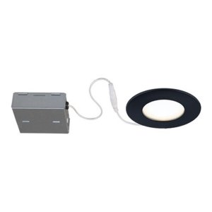4" 11W 3000K LED Recessed Light Airtight Certified Wet Location Matte Black