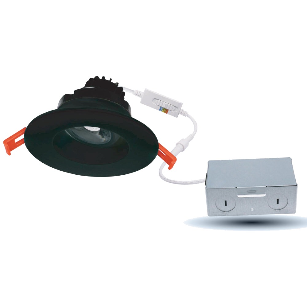 3" DESIGNER REGRESSED/DEEP GIMBAL LED FIXTURE WITH DRIVER INCLUDED - 5CCT (2700K TO 5000K) - 8W - 550LMN - (SLIM-RG3-5CCTBK)
