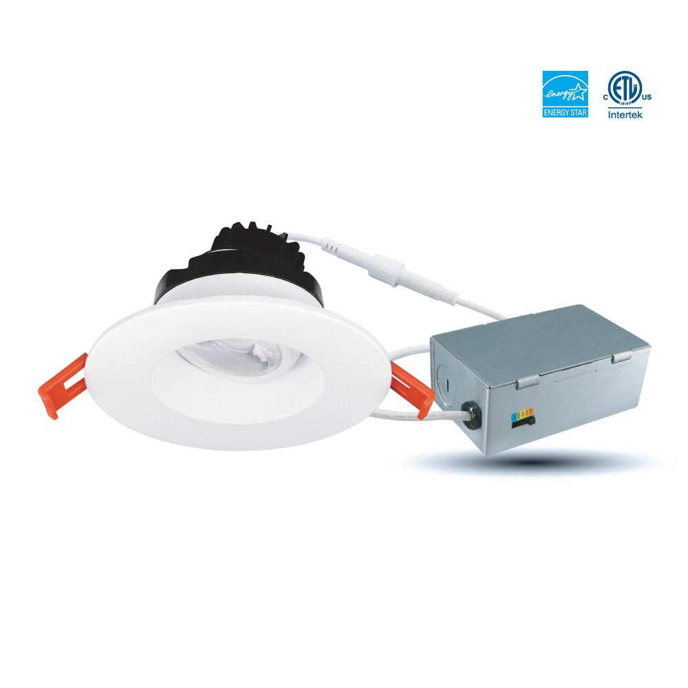 Luminaire LED encastré profond/orientable designer 3" avec pilote inclus - 5CCT (2700K À 5000K) - 8W - 550LMN