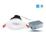 3" DESIGNER REGRESSED/DEEP GIMBAL LED FIXTURE WITH DRIVER INCLUDED - 5CCT (2700K TO 5000K) - 8W - 550LMN - (SLIM-RG3-5CCTWH)