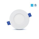 Luminaire LED encastré mince 3" - 5CCT (2700/3000/3500/4000/5000K) - 6W - 550LMN - Garniture blanche - Paquet de 6