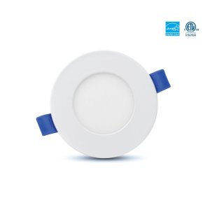 Luminaire LED encastré mince 3" - 5CCT (2700/3000/3500/4000/5000K) - 6W - 550LMN - Garniture blanche - Paquet de 6