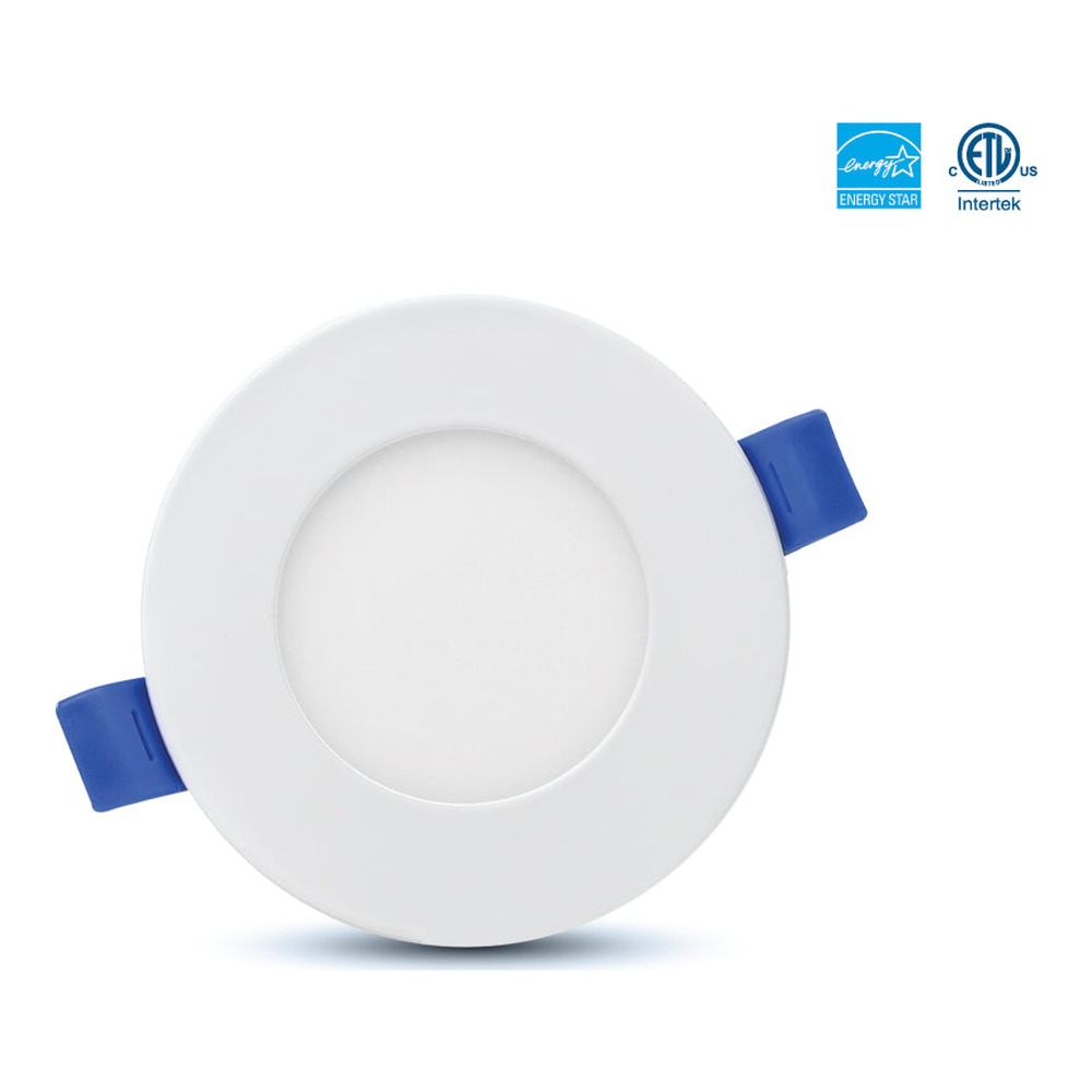 3" SLIM DISC LED FIXTURE. 5CCT (2700/3000/3500/4000/5000K) , 6WATTS, 550LMN, WHITE TRIM, COMES IN 6PCS MODULE + 6PCS DRIVER IN BOX