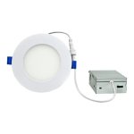 4" SLIM DISC LED FIXTURE. 5CCT (2700/3000/3500/4000/5000K)  - 10WATTS - 900LMN - CRI 90 - FT6 CABLE - ENERGY STAR (SLIM4-5CCT)