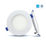 4" SLIM DISC LED FIXTURE. 5CCT (2700/3000/3500/4000/5000K)  - 9WATTS - 700LMN - CRI 80 - ENERGY STAR RATED - WHITE (SLIM4-ECON)