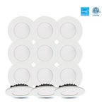 ENCASTRÉ LED 4" - 9W - 5CCT (2700K - 3000K - 3500K - 4000K - 5000K) - 715LM - 120V - GRADABLE - BOÎTIER DE JONCTION REQUIS
