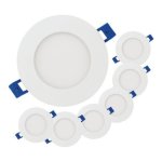 4" SLIM DISC LED FIXTURE. 5CCT (2700/3000/3500/4000/5000K)  - 10WATTS - 900LMN - CRI 90 - FT6 CABLE - ENERGY STAR (SLIM4CONT-5CCT)