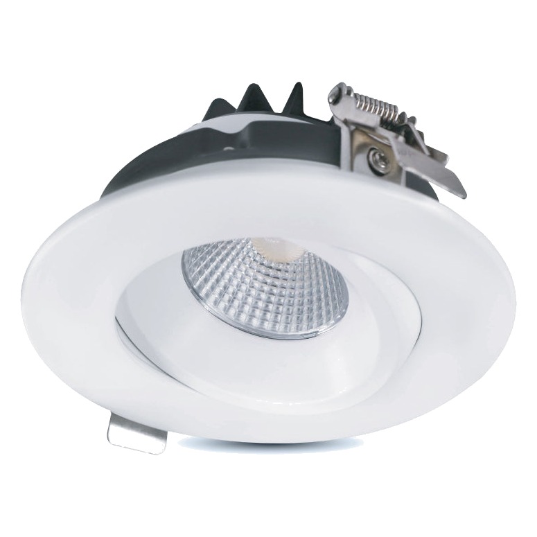 4" DESIGNER REGRESSED/DEEP GIMBAL LED FIXTURE WITH DRIVER INCLUDED - 5CCT (2700K TO 5000K) - 12W - 900LMN - (SLIM4DGR-5CCTWH)