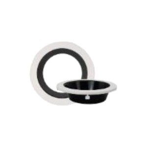 WHITE TRIM WITH BLACK ALZEC REFLECTOR FOR SLIM4DR-5CCT