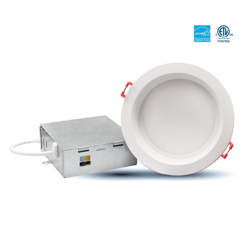 WHITE TRIM WITH BLACK ALZEC REFLECTOR FOR SLIM4DR-5CCT