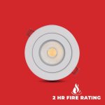 LUMINAIRE LED ENCASTRÉ 4" SLIM DISC GIMBAL FLOTTANT COUPE-FEU 5CCT ORTECH