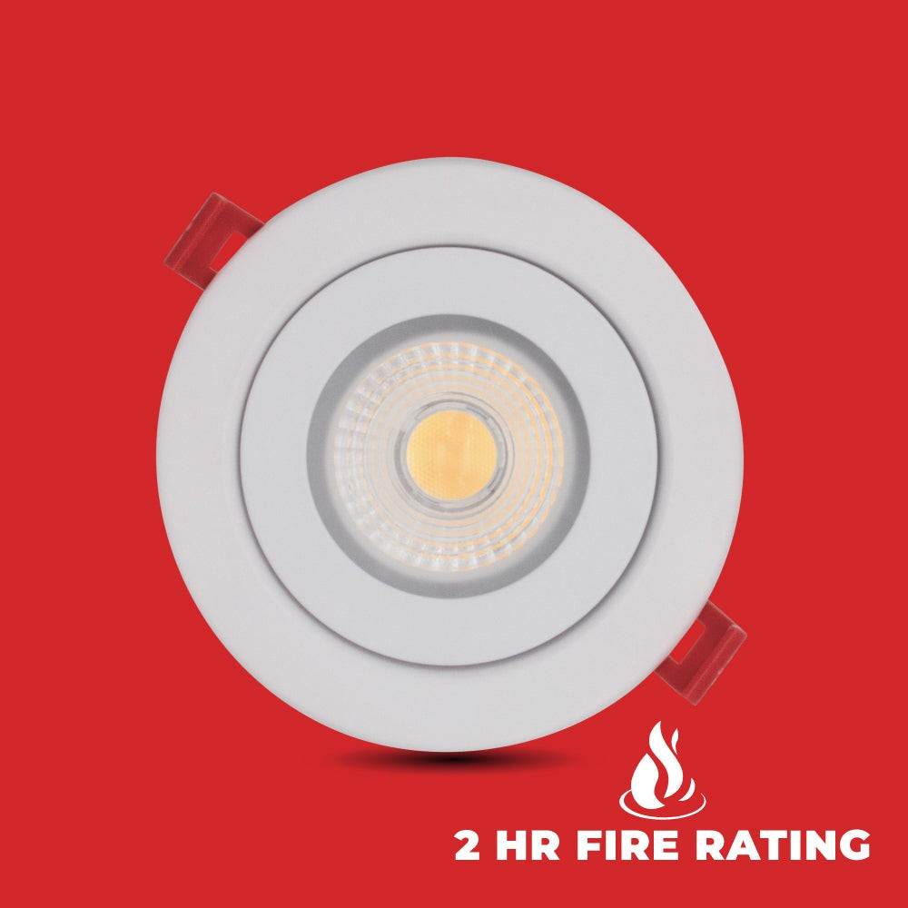 LUMINAIRE LED ENCASTRÉ 6" SLIM DISC GIMBAL FLOTTANT RÉSISTANT AU FEU 5CCT 15W – ORTECH