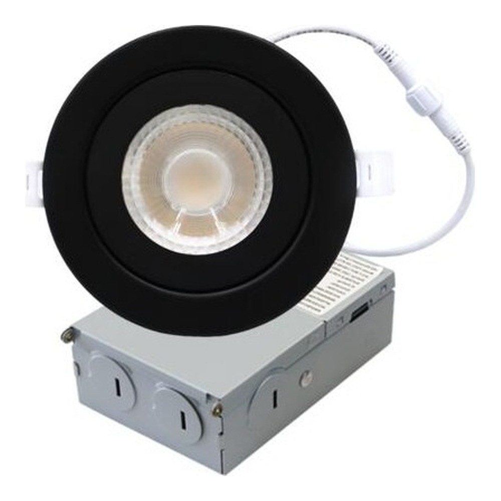 Panneau mince 4" 9W 120V 27-30-35-40-50K noir transparent Gimbal dim TRIAC