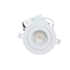 Slim Panel 4\" 9W 120V 27-30-35-40-50K white clear Gimbal dim TRIAC