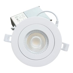 SLIM PANEL 4\" 9W 120V 27-30-35-40-50K WHITE CLEAR GIMBAL DIM TRIAC